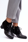 Women's Boots On Low Heel Black Ebba