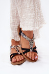 Flat Women's Sandals With Decorations Artiker 54C1334 Black