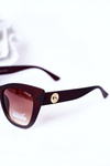 Women's Cat Eye Matt Sunglasses Brown Ombre