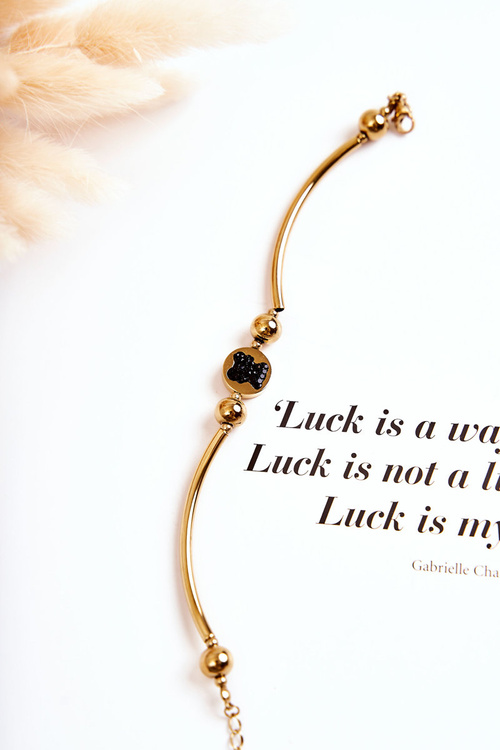Fashionable Adjustable Bracelet With Teddy Bear Gold 