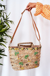 Braided Beach Bag NOBO XK0440 Beige