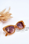 Okulary Przeciwsłoneczne Damskie Napisy M2404 Pomarańczowe