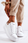 Buty Sportowe Sneakersy Damskie Biało-Różowe GOE JJ2N4051