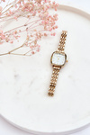 Fashionable Watch With White Dial ERNEST Gold