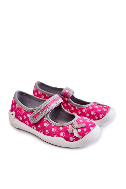 Children's Ballerina Slippers Befado With A Bow 114X477 Pink