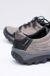 Men's Leather Grey Trekking Half Boots Gretin