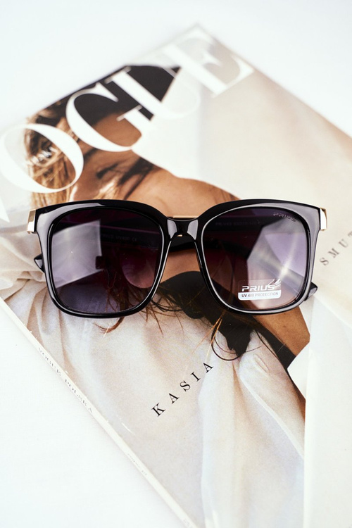 Women's Sunglasses Gold Prius PR-V43 Black Gradient