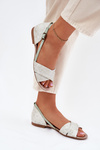Leather Flat Sandals Maciejka 04614-46 Mint