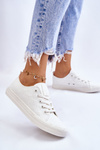 Women's Big Star Embroidered Sneakers LL274223 White