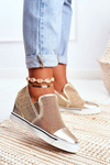 Women’s Wedge Sneakers Lu Boo Gold Morgono