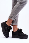 Women's Platform Sneakers Black Finos