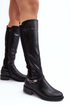 Women's Insulated Knee-High Boots SBarski HY07-329 Black