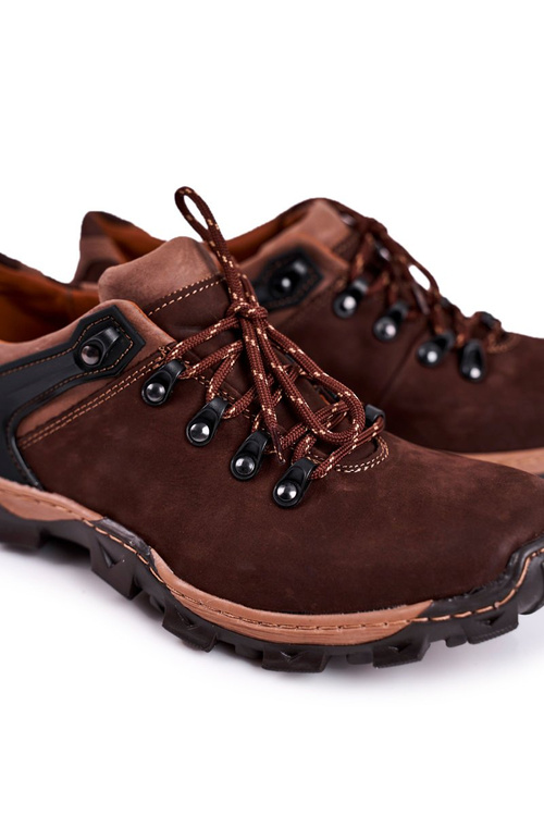 Męskie Skórzane Półbuty Trekkingowe BEDNAREK Brązowe