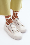 Trampki Damskie Z Koronką Białe Lee Cooper LCW-23-44-1617
