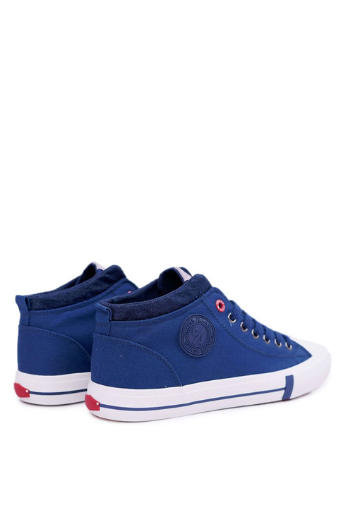 Men's Cross Jeans High Material Sneakers Navy Blue DD1R4057