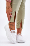Women's Slip-On Sneakers With Embellishment White Alena