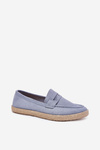 Men's Moccasins With Weave Blue Fiamar