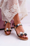 Women's Elegant Black Laura Messi Sandals 1948