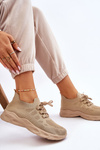 Buty Sportowe Wsuwane Damskie Beżowe Ellison