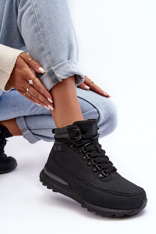 Men's Trekking Shoes Lace-Up Black Big Star MM274677