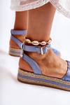 Women's Espadrilles Sandals On The Platform Blue Susane