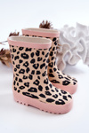Children's Galoshes With Leopard Pattern Pink Nanny