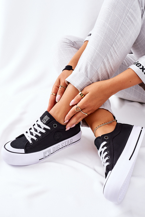 Tenisówki Trampki Platforma BIG STAR Czarne II274019