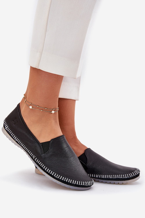 Leather Ballet Flats Maciejka T3512-71 Black
