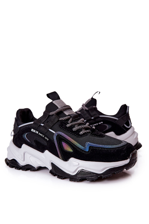Męskie Sportowe Buty Sneakersy Big Star II174044 Czarne