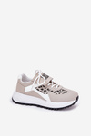 Sports Shoes Sneakers Women On Platform Leopard White-Beige Pumbes