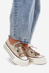 Women's Platform Sneakers Beige GOE RR2N4105