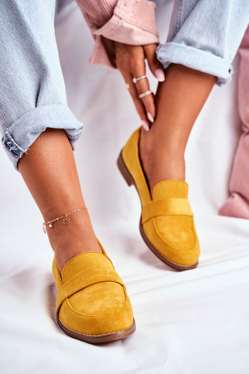 Women's Suede Half Boots Yellow Cintra