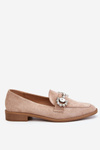 Elegant Suede Loafers Dark Beige Aliya