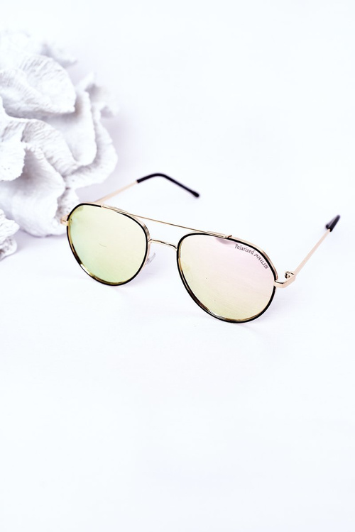 Polarized Sunglasses Aviator Pink-Yellow