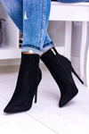 Lu Boo Black Suede Stiletto Boots Veneci