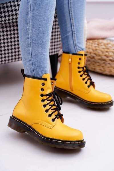 Women's Trapper Boots Glans Yellow Gangsta