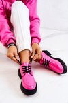 Laquered Lace-up Shoes La.Fi Pink Joselin