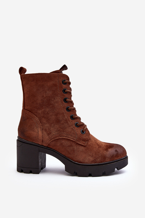 Women's Lace-Up Ankle Boots Brown Lunielle