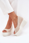 Wedge And Platform Women's Sandals Light Beige Felyra