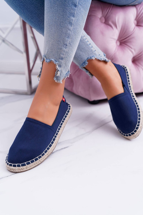 Women's Espadrilles Braided Sole Navy Blue Big Star DD274A151