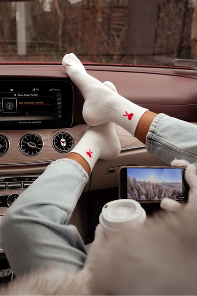 Damskie Skarpetki Amor Ecru