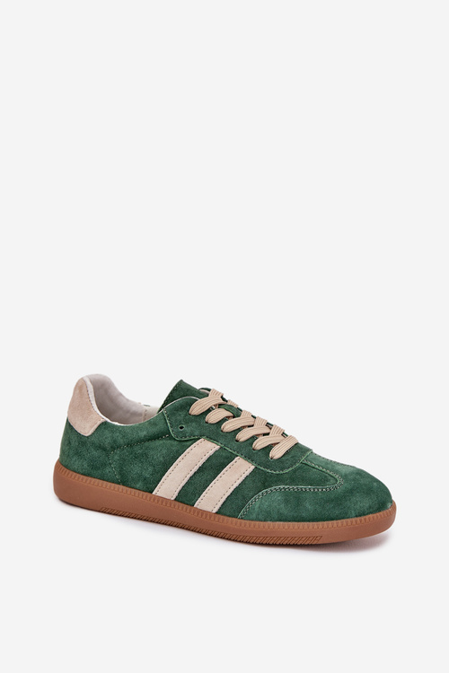Women's Suede Sneakers Green Sirella