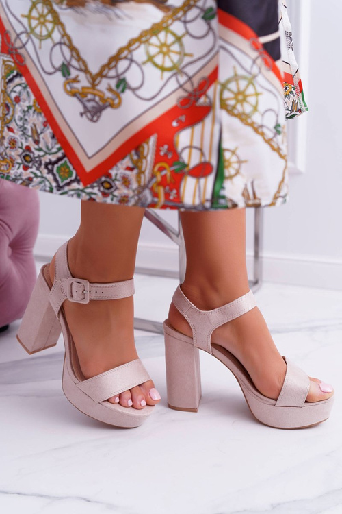 Women's Platform Stiletto Sandals Beige LaMondes