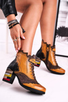 Women’s Boots Leather Maciejka Yellow 03190-07