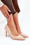 High Heels Made Of Eco Suede Beige Vannith