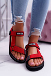 Women's Big Star Velcro Sandals Red DD274A284
