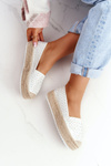 Espadrilles On A Straw Platform S.Barski White-Silver