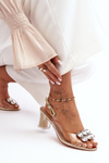 Transparent Heels With Heel Gold SBarski MR1037-43