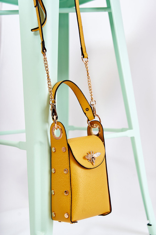 Small Women's Handbag With Ornament Yellow Ellies