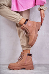 Leather Warm Boots Pink Felizia Trappers